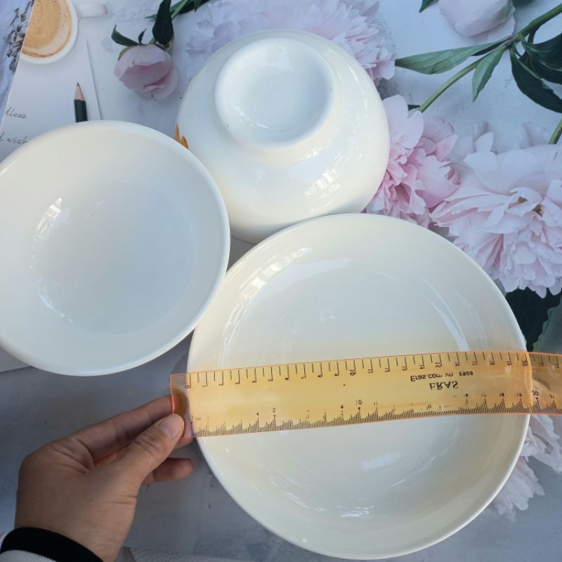 Đĩa sứ 9 inch - Đĩa sứ trắng trơn