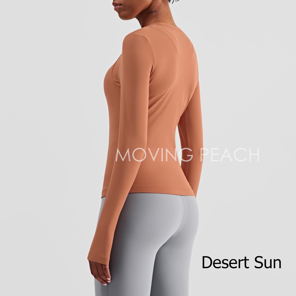 MOVING PEACH Women Sportswear Tight Skin-friendly Yoga Fitness Top BSY