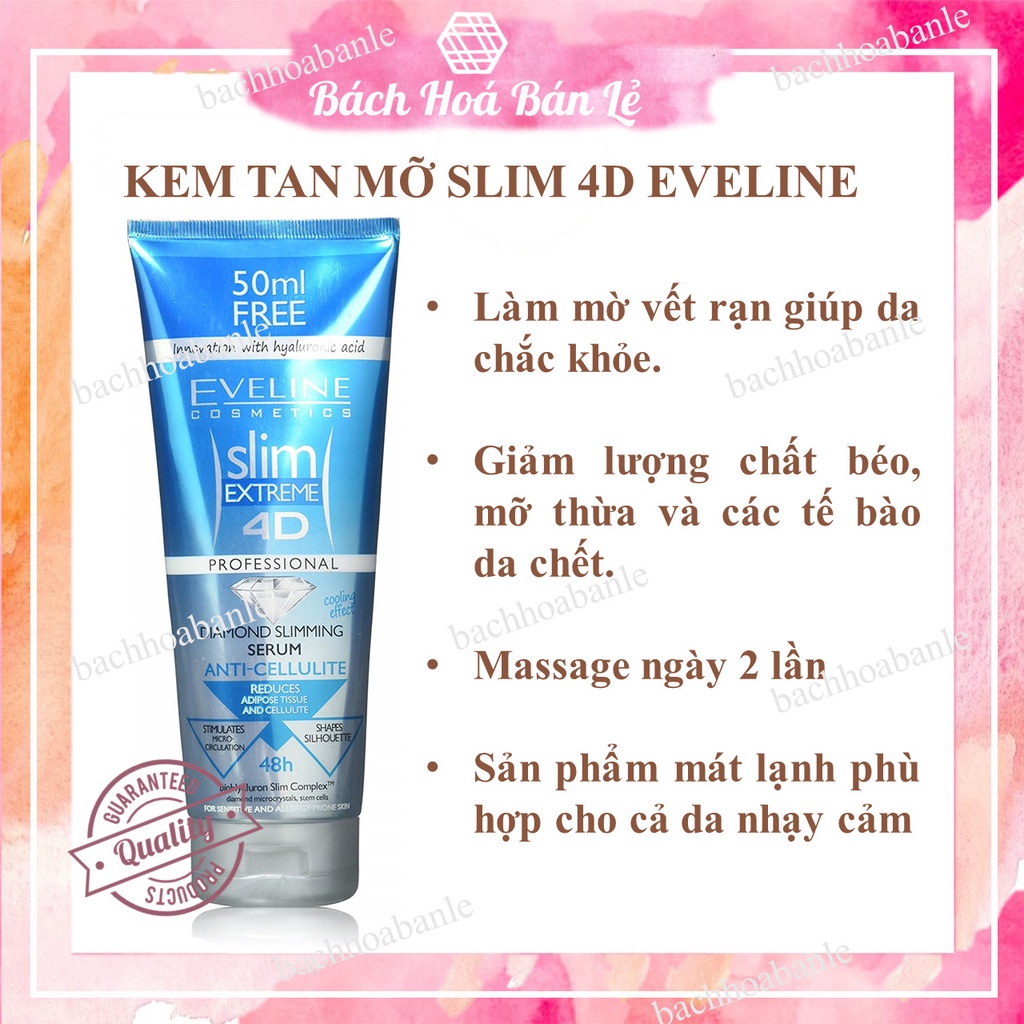 KEM TAN MỠ SLIM 4D EVELINE