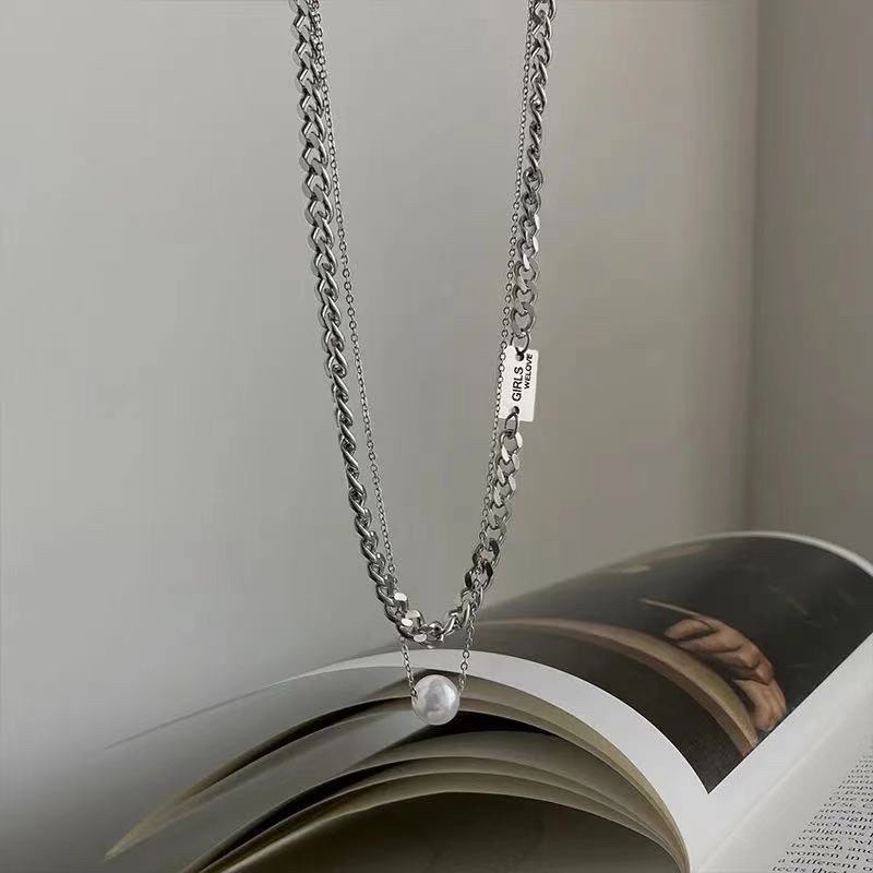 Dây chuyền ngọc trai nhân tạo nữ phong cách Hàn Quốc (VC31).