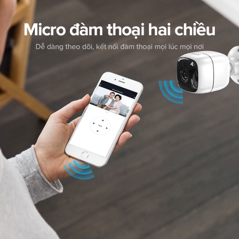 Camera Wifi thông thái ngoài thiên nhiên ACOME APC04 độ sắc nét 1080P/2M, Đàm thoại hai chiều, Chống nước IP65