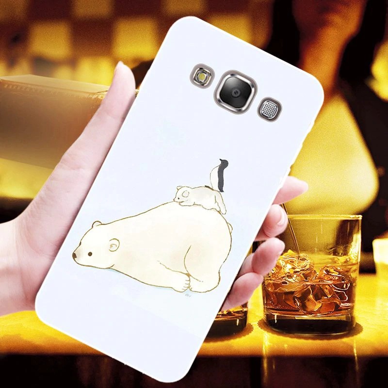 Ốp lưng TPU chống trượt hình đáng yêu cho điện thoại Samsung Galaxy E5