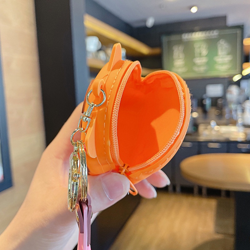 Hoạt Hình Túi Đựng Tiền Xu / Tai Nghe Bằng Silicon Hình Cô Gái Xinh Đẹp