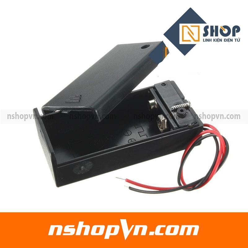 Hộp pin 9V có công tắc