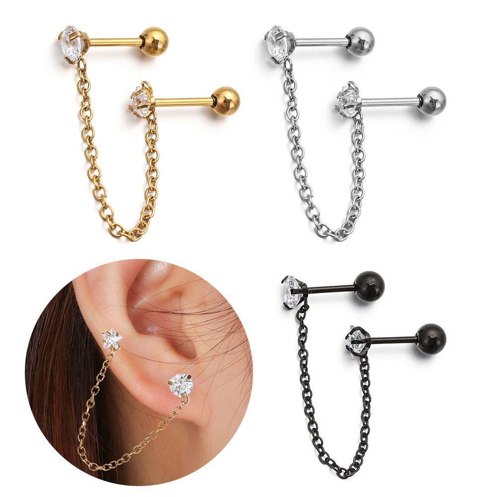 Khuyên Xỏ Sụn Tai Hình Đôi Môi / Ngôi Sao Nhiều Màu Cho Nữ