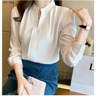 ÁO SƠ MI NỮ KIỂU CỔ TÀU LỤA HAWAI - B857