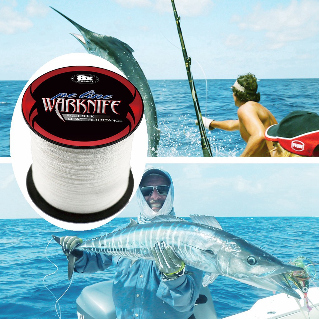 Warknife 8 Sợi 500M Cuộn Dây Câu Bện Cá Bằng X8 PE Siêu Bền Siêu Chắc ĐỦ SIZE