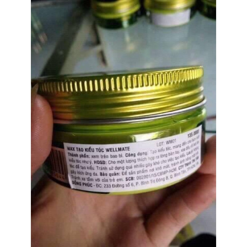 Wax vuốt tóc tạo kiểu tóc nam Wellmate 100G