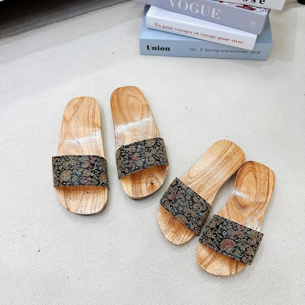 Guốc gỗ đôi truyền thống size trẻ em, người lớn