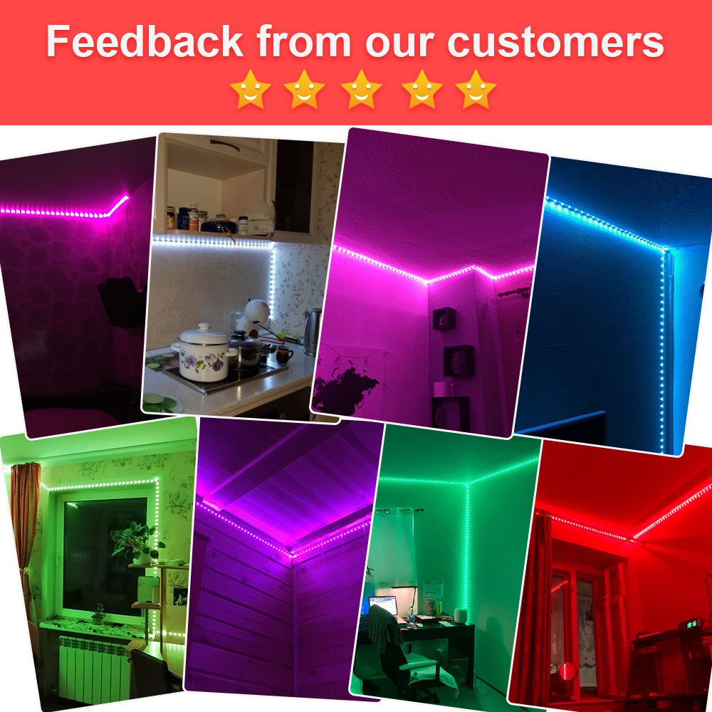 Dải Đèn LED Tiktok SGALAS RGB 2835 SMD Chống Thấm Nước DC12V Với Điều Khiển Từ Xa WIFI IR