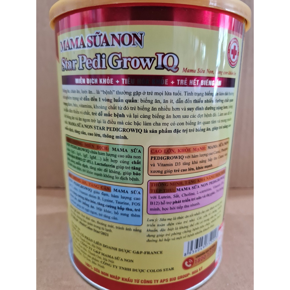 Mama Sữa Non Star Pedi Grow IQ lon 400g