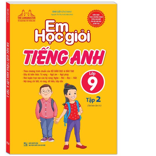 Sách - Combo Em Học Giỏi Tiếng Anh Lớp 9 Tập 1 + Tập 2  + Bài Tập Tiếng Anh lớp 9 ( tặng bút chì)