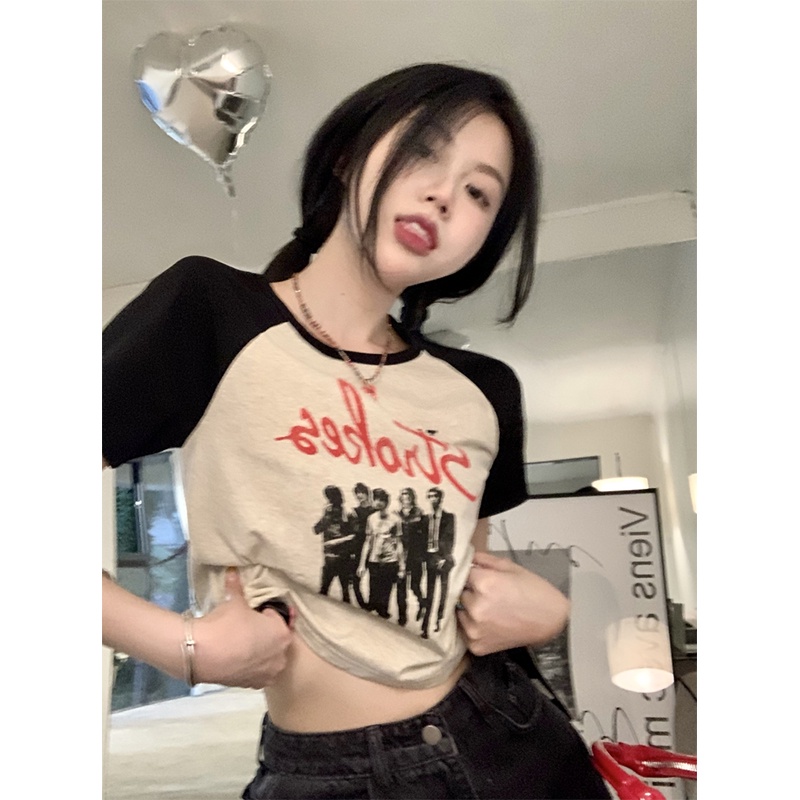 Áo Thun Ngắn Tay In Hình Nhân Vật Thời Trang Nữ Tính