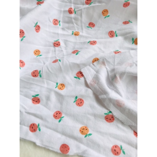 Vải thun sơ sinh 2c Hàn hình quả táo