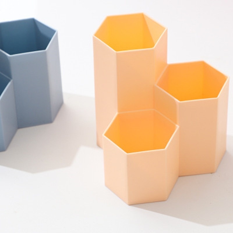 [Hàng mới về] Ống đựng cọ trang điểm thiết kế lục giác cỡ lớn đa năng tiện dụng