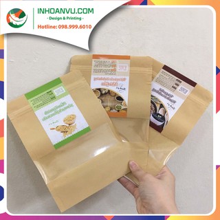 Combo Nhãn Decal Trong Và Decal Giấy dán túi zip