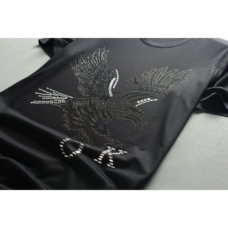 Áo Thun cotton Lụa Lạnh Cao Cấp Tay Lỡ In Chữ OK Lớn Thời Trang Châu Âu Cho Nam