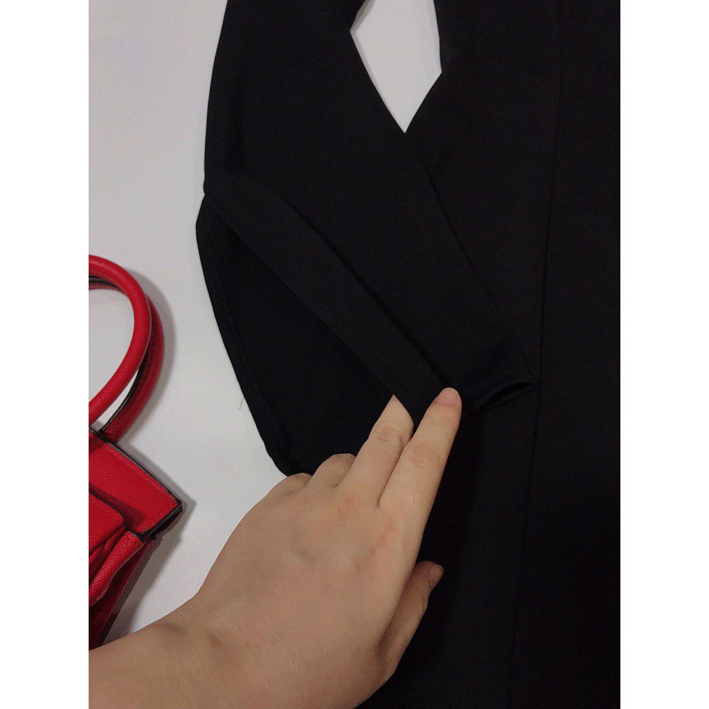 [ xả kho ] MiD Đầm dài tay đen body thu hút V1208 Mie Design kèm ảnh thật