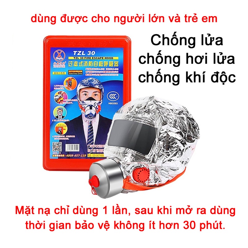Bộ mặt nạ và thảm phòng cháy chữa cháy chăn dập lửa chống cháy