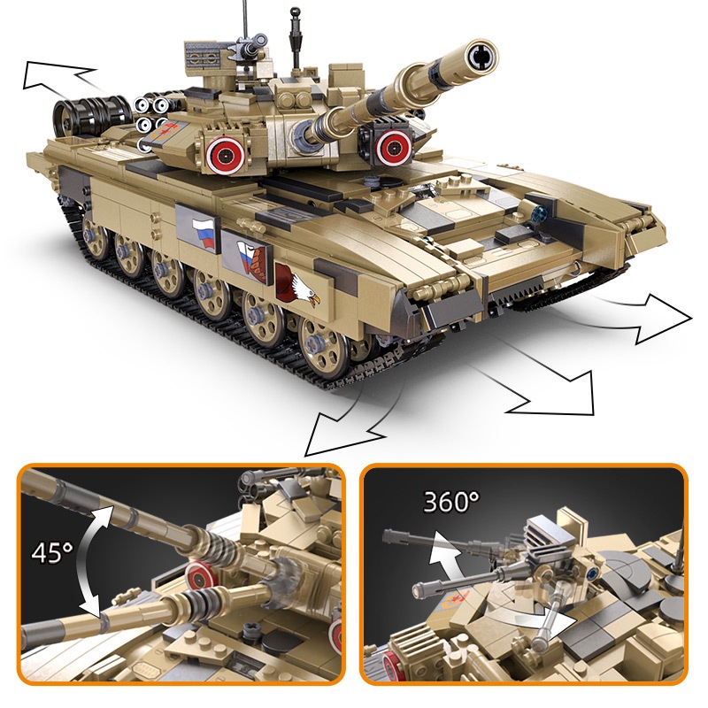 Mô hình đồ chơi giáo dục Lắp ráp Cada C61003 Xe Tăng T90 Amored Tank  Xếp hình thông minh