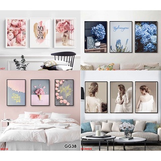 SIÊU RẺ - Tranh treo tường 3 bức phong cách hiện đại tranh Vải Canvas- Tranh treo tường thuận phát