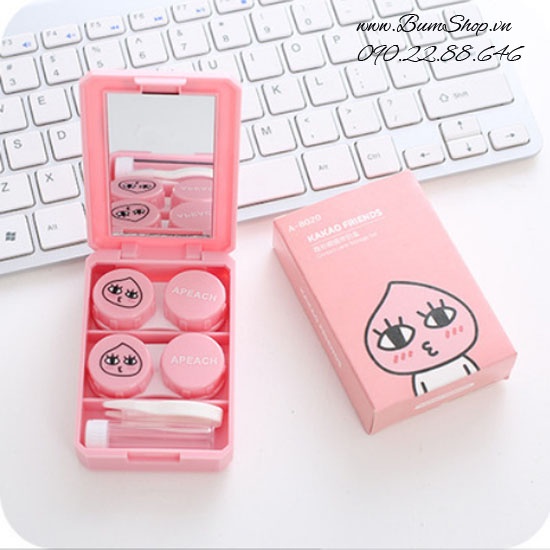Khay gương đôi Kakaotalk, đựng được 2 cặp lens