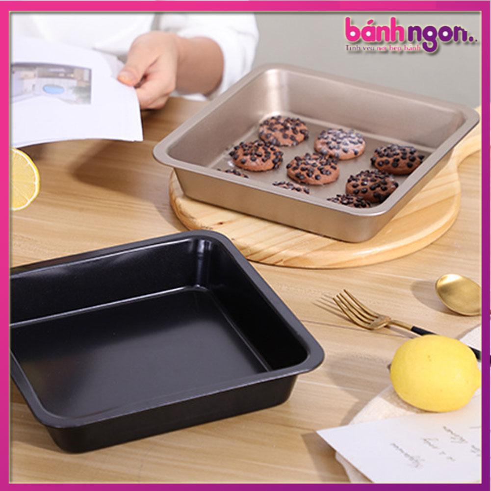 Vuông Không Dính 8 Inch Bánh Nướng Chảo Thép Carbon Khay Bánh Pizza Bánh Mì Bánh Khuôn Bánh Món Khay máy Nướng Dụng Cụ