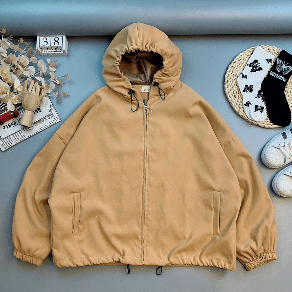 (FREE SHIP) áo khoác nữ có dây kéo trơn chất liệu da lộn cao cấp đơn giản đẹp tinh tế VALENTINA