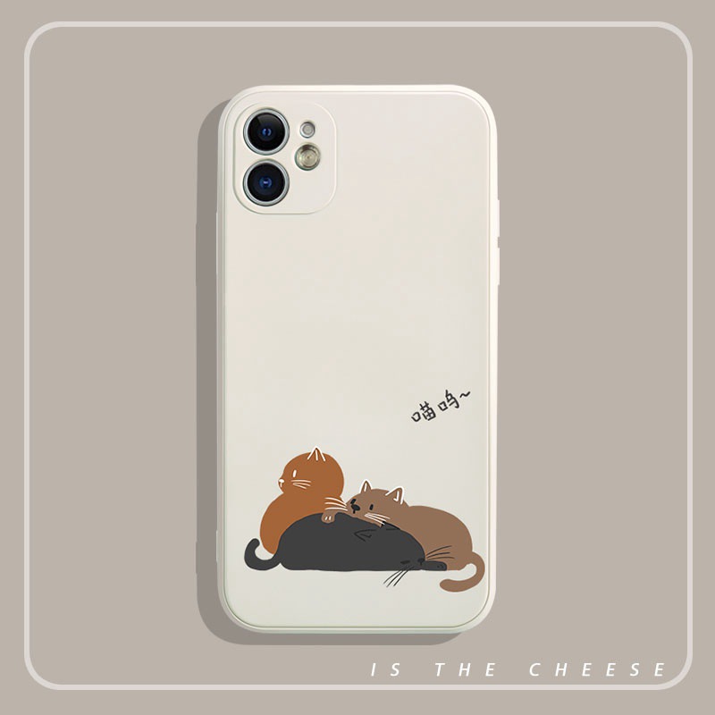 Ốp lưng iphone Ốp điện thoại in 3 con mèo cho iphone 6/6+/6s/6s+/7/7+/8/8+/x/xr/xs/11/12/pro/max/plus/promax/12promax/12mini Dinuo case