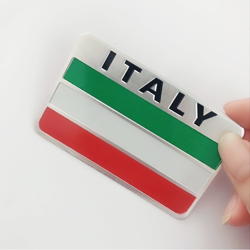 TEM DECAL NHÔM HÌNH CỜ NƯỚC Ý ITALY NHIỀU MẪU LỰA CHỌN RẺ - BỀN - ĐẸP