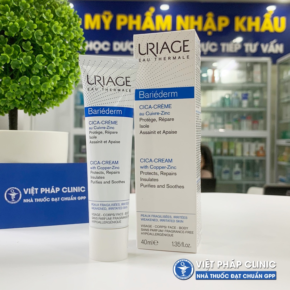 Kem dưỡng làm dịu và mềm da Uriage Bariederm Cica-Cream