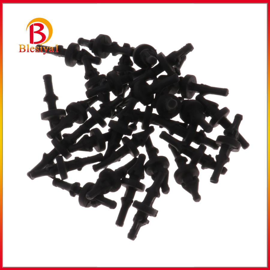 [BLESIYA1]32PCS Black Fan Mounting Screws Rivets Silicone Rubber for PC Computer