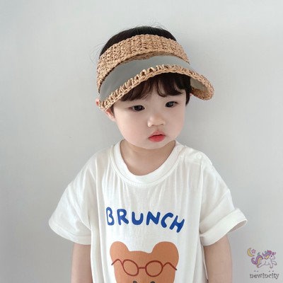Mũ Lưỡi Trai Nửa Đầu Màu Sắc Phản Quang Thời Trang Mùa Hè Hàn Quốc Dành Cho Bé