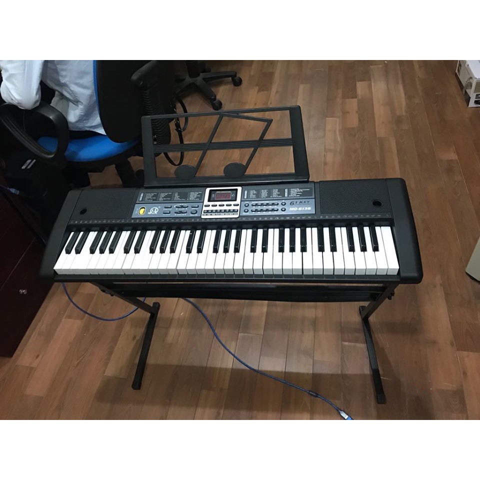 [ Ảnh Thật ] Đàn Piano Điện Đàn Organ Electronic Keyboard Đàn 61 phím có đèn Led cho người mới học đàn