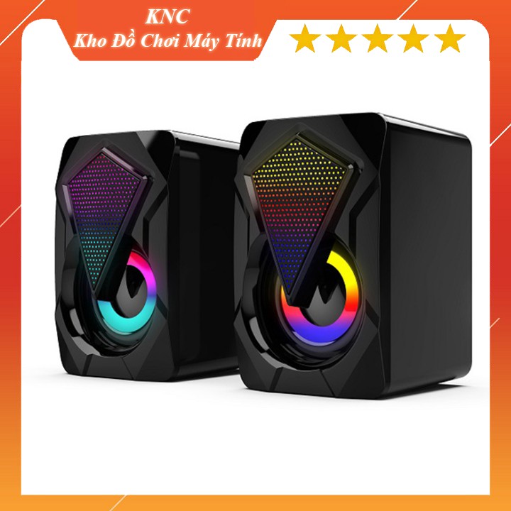 [Sale OFF] Loa vi tính, loa để bàn 2.0 phiên bản X2, tích hợp đèn led RGB sáng tự động, bao gồm 2 loa