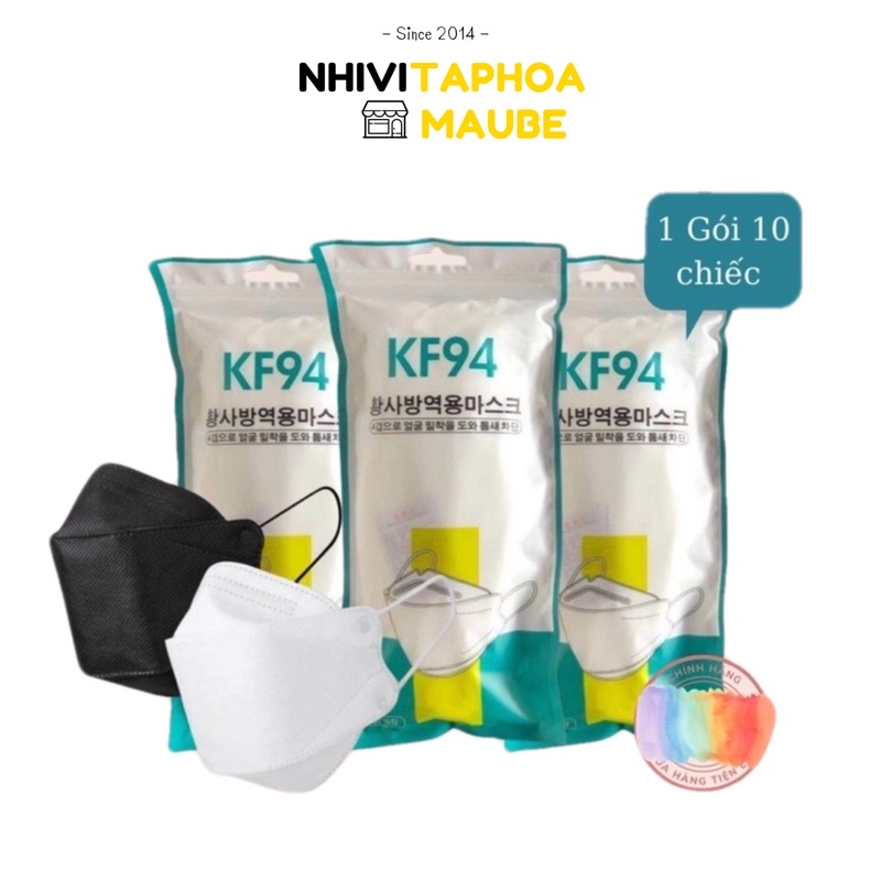 Khẩu Trang KF94 Hàn Quốc N95/KN95 KF94 4/6 Lớp Lọc Đến 94% Bụi Mịn Size Lớn hàng chính hãng