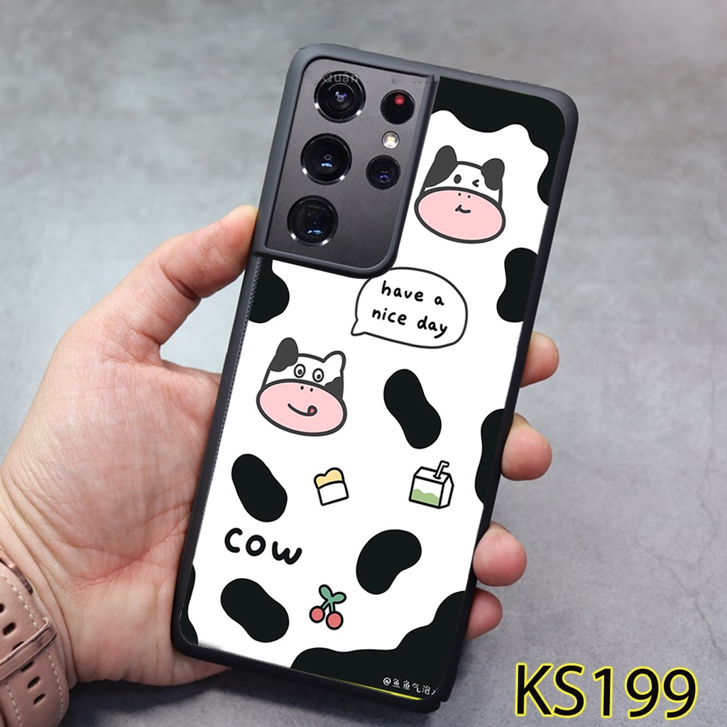 [HOT] Ốp Samsung S21 - S21 FE -  S21 PLUS - S21 Ultra - Ốp lưng Samsung in hình bò sữa siêuđẹp, độc, lạ