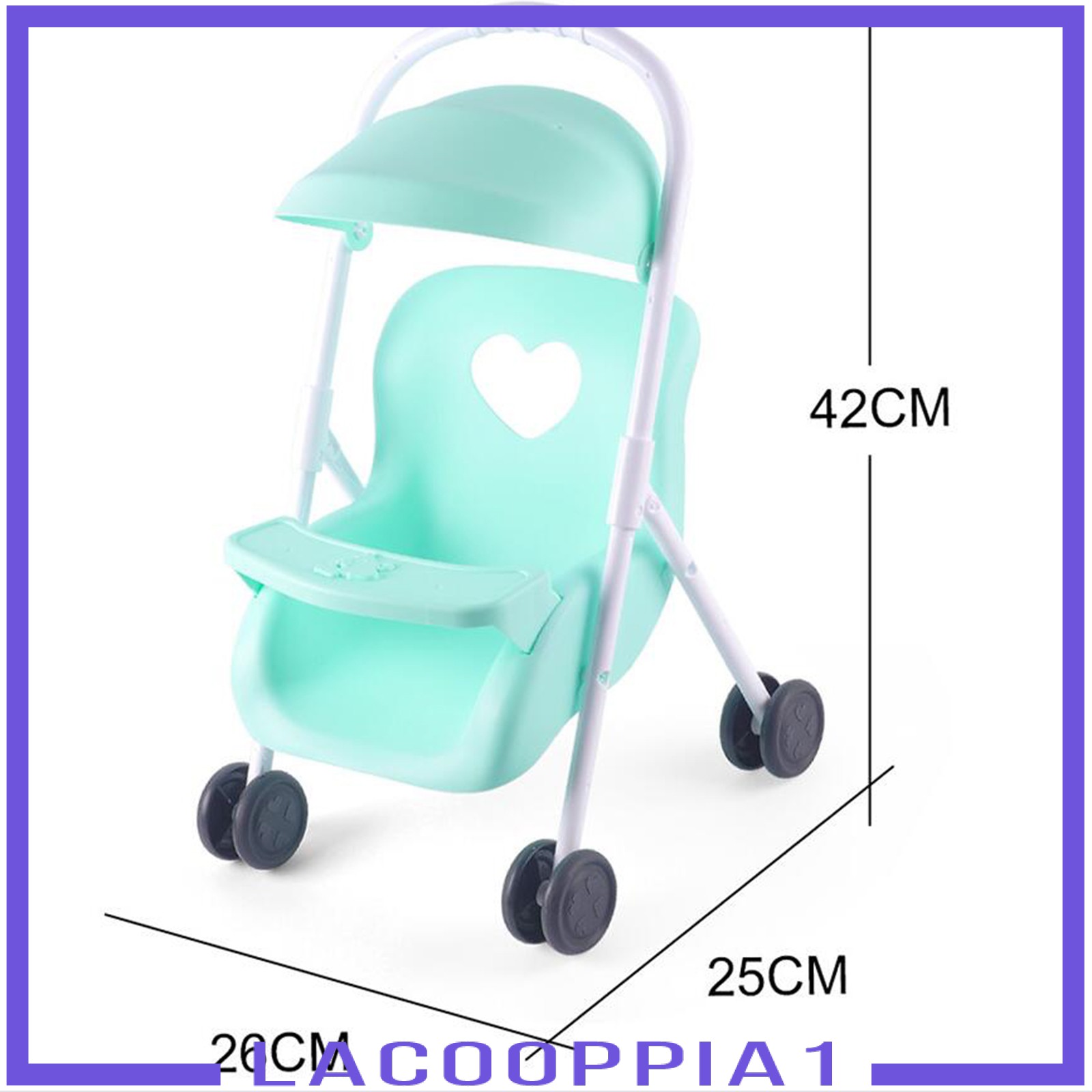 [LACOOPPIA1] Baby Doll Stroller Pushchairs Foldable Push Cart Toddlers Pretend Play Toy
