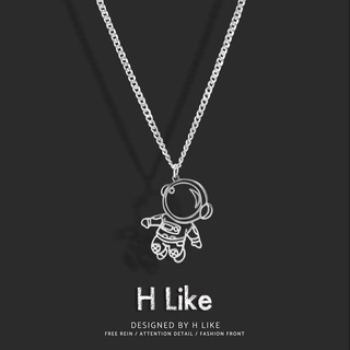 Dây chuyền mặt hình phi hành gia hoạt hình phong cách hip hop đường phố cá tính