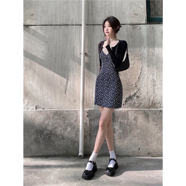 Set Đầm Hai Dây + Áo Khoác Siêu Xinh