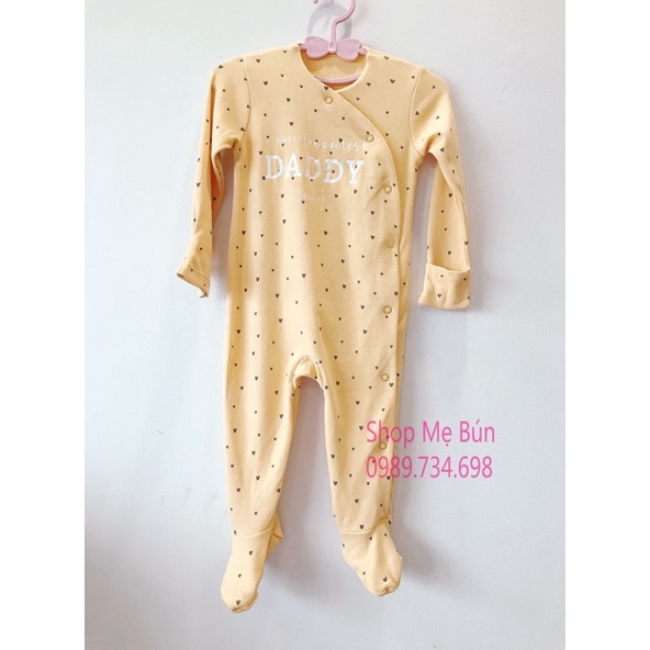 Bộ liền thân cotton cho bé, bodysleep bé trai bé gái hàng xuất dư xịn