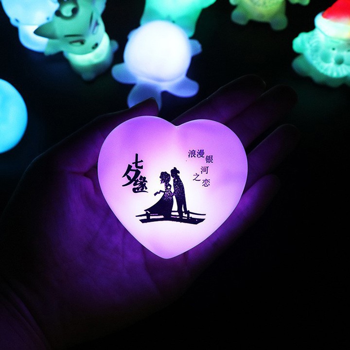 Đồ chơi đèn LED hoạt hình thú cưng dạ quang đổi màu cầu vồng ban đêm phòng tối cho trẻ em youngcityshop 30.000