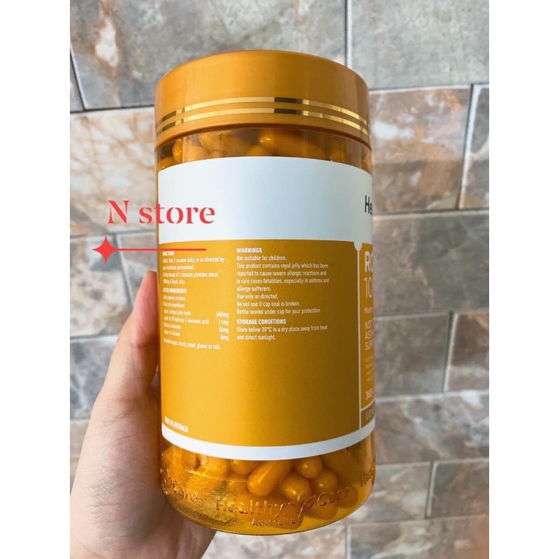 Sữa ong chúa Healthy Care Royal Jelly 1000mg - 365 viên