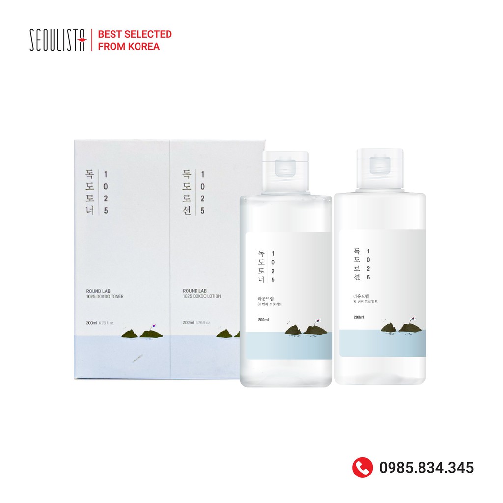 Set Round Lab 1025 Dokdo Toner 200ml + Lotion 200ml