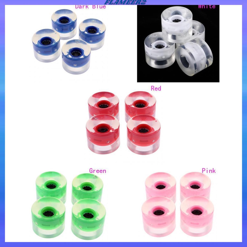 Bộ 4 Bánh Xe Ván Trượt 60mm Đèn Flash 78A