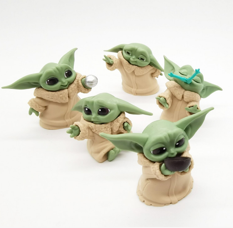 Set 5 Mô Hình Đồ Chơi Nhân Vật Yoda Grog Trong Phim Star Wars 5-6cm