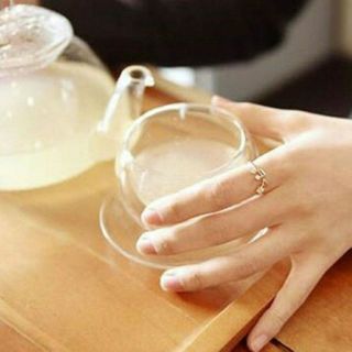 Nhẫn hở đính đá hình nốt nhạc