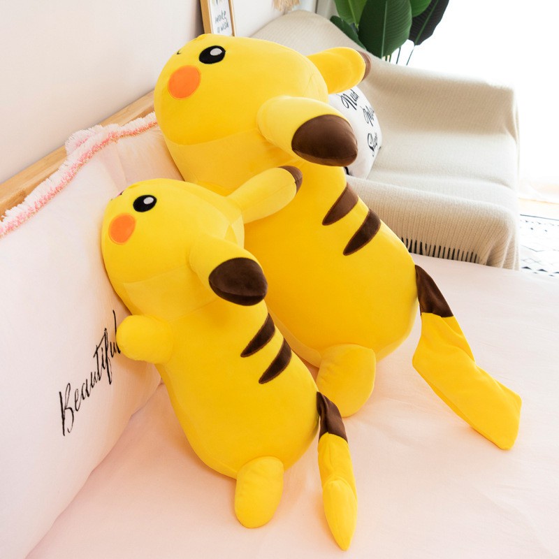 Gối Ôm Cho Bé, Gấu Bông PIKACHU Vàng, Chất Liệu Cao Cấp, Mềm Mại