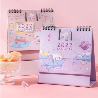 Lịch để bàn năm 2022 hình phi hành gia động vật dễ thương
