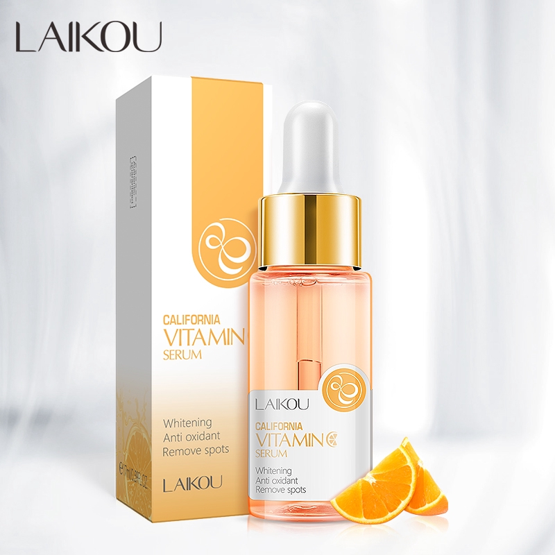 LAIKOU Vitamin C Cream + Face Serum Anti-oxidant Remove Spots Dullness Whitening Skin Care 25g+17ml